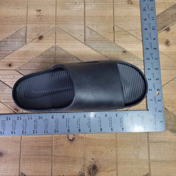 Nike Sandals Mens 12 Womens 13 Calm Slides Black Open Toe Comfort Slip On - Picture 13 of 13
